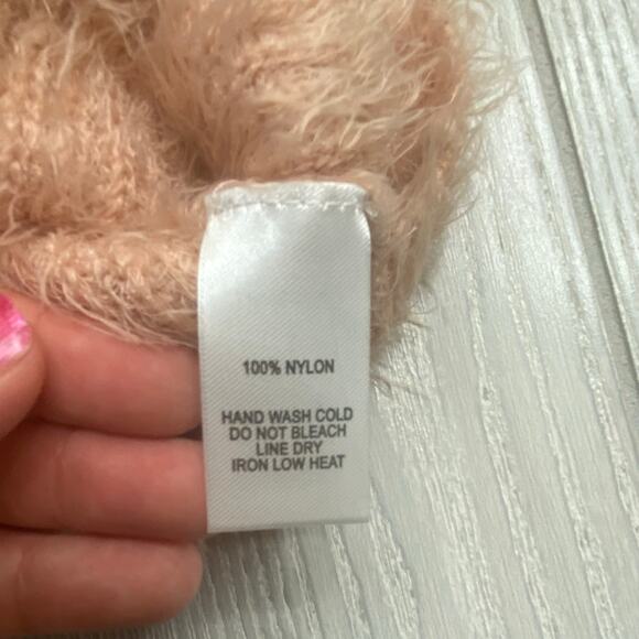 Lulus Women's Dream State Pink Eyelash Knit Cropped Sweater Size Large - Picture 7 of 7
